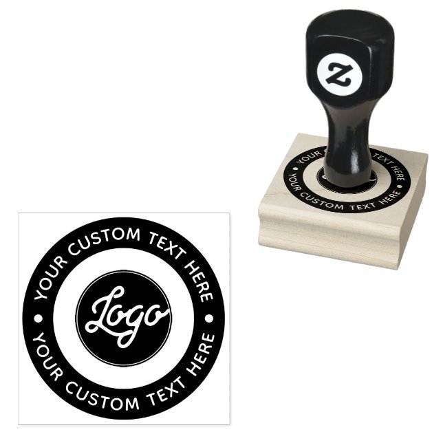 Your Custom Logo  Personalized Monogram or Text Rubber Stamp (Stamped)