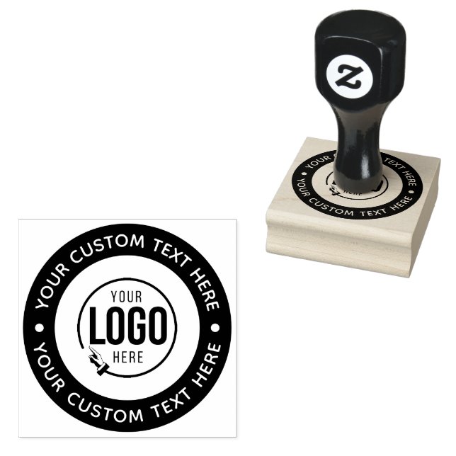 Your Custom Logo  Personalized Monogram or Text Rubber Stamp (Stamped)