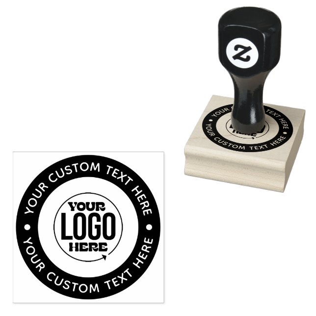 Your Custom Logo  Personalized Monogram or Text Rubber Stamp (Stamped)