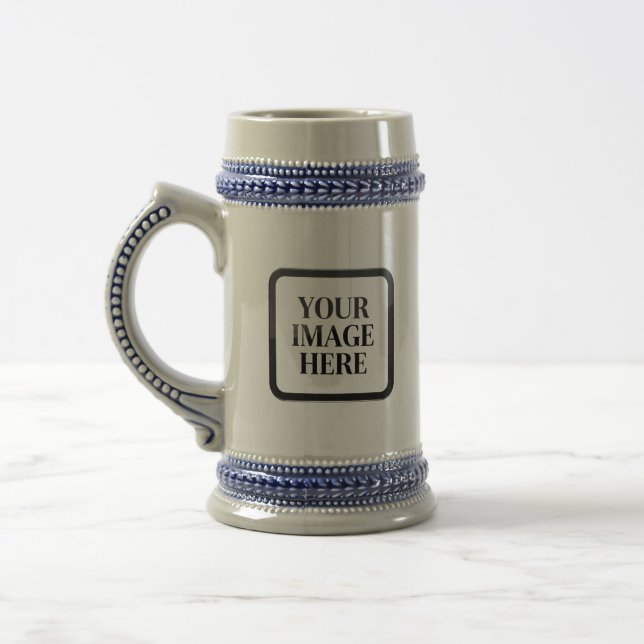 Your Custom Memory - Personalized Photo Placeholde Beer Stein (Left)