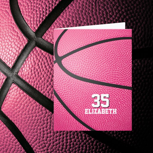your custom message girls pink basketball birthday card (Creator Uploaded)