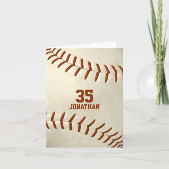 your custom message simple baseball greeting card