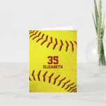 your custom message simple softball greeting card