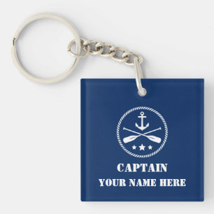 Your Custom Name Or Boat Name With Anchor & Oars Keychain