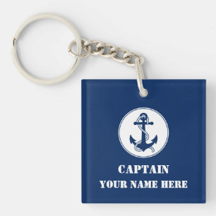 Your Custom Name Or Boat Name With Rope & Anchor Keychain
