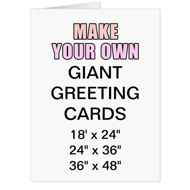 Your Custom Personalized 36" x 48" Giant Greeting Card (Front)