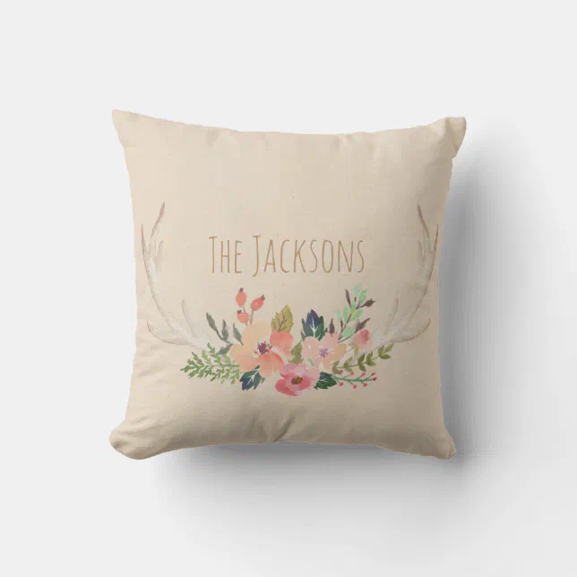 Your Custom Personalized Family Name Throw Pillow Zazzle