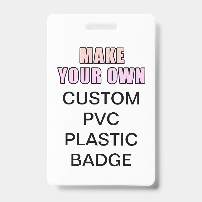 Your Custom Personalized Office Identity PVC Card Badge (Front)
