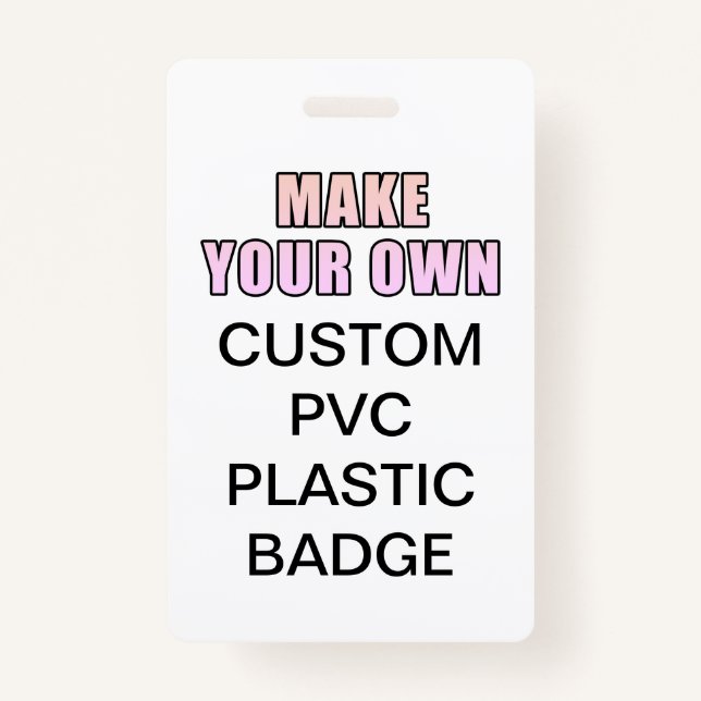 Your Custom Personalized Office Identity PVC Card Badge (Front)