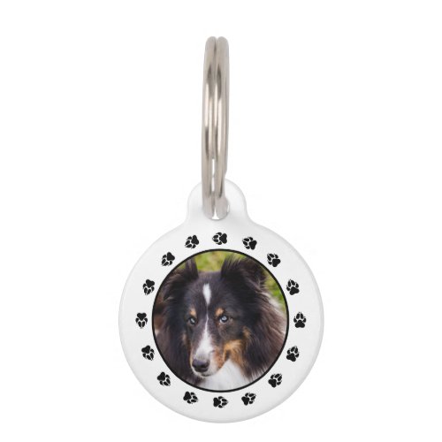 Your Custom Pet Photo With Paws  Pets Info Pet ID Tag