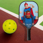 Your Custom Photo and Any Text Personalized Pickleball Paddle<br><div class="desc">A super fun pickleball paddle featuring your uploaded photo and 2 lines of custom text. Add your name, funny saying, monogram, phone number, etc. or delete and just have the photo. Whether you're heading out for rec or competitive play, this unique, one of a kind custom paddle will definitely become...</div>