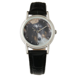 Your Custom Photo And Text &amp; Any Color Clock Face Watch