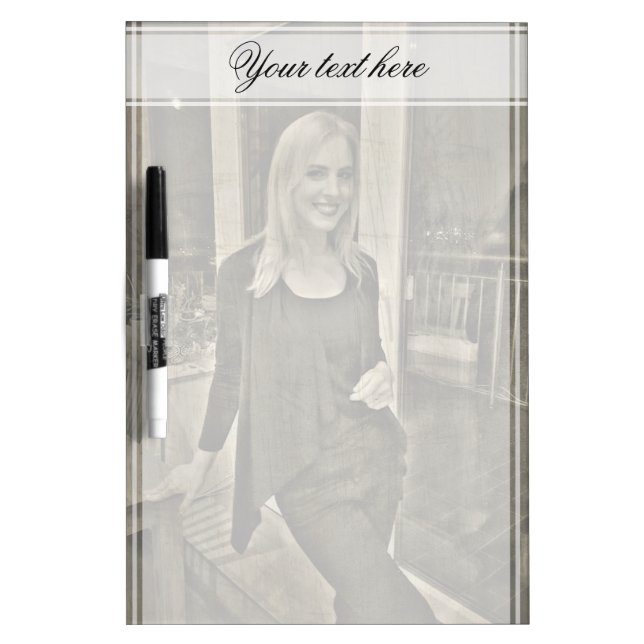 Your custom photo and text Dry-Erase board (Front)