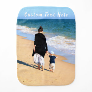 Your Custom Photo Baby Burp Cloth Personalize Text