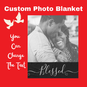 Your Custom Photo Blessed Marriage Fleece Blanket