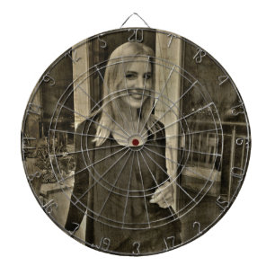 Your custom photo dartboard with darts