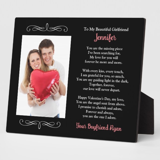 Your Custom Photo To My Girlfriend From Boyfriend Plaque (Side)