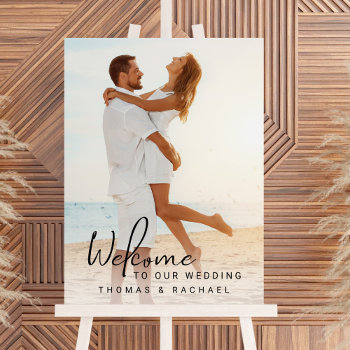 Your Custom Photo Wedding Welcome Foam Board by DancingPelican at Zazzle