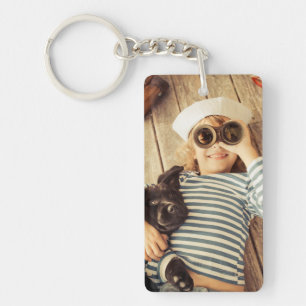 Your Custom Photos Double-Sided Rectangle Keychain