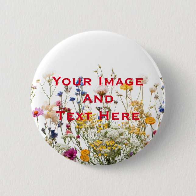 Your custom Picture and Text Personalized Button (Front)
