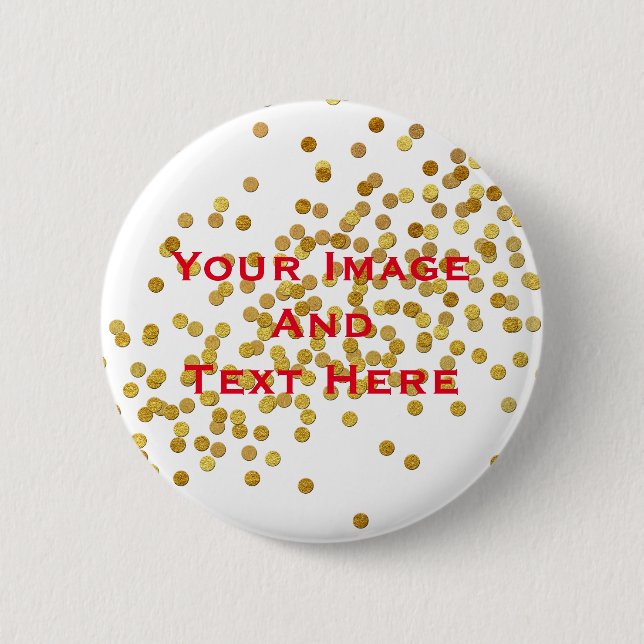 Your custom Picture and Text Personalized Button (Front)