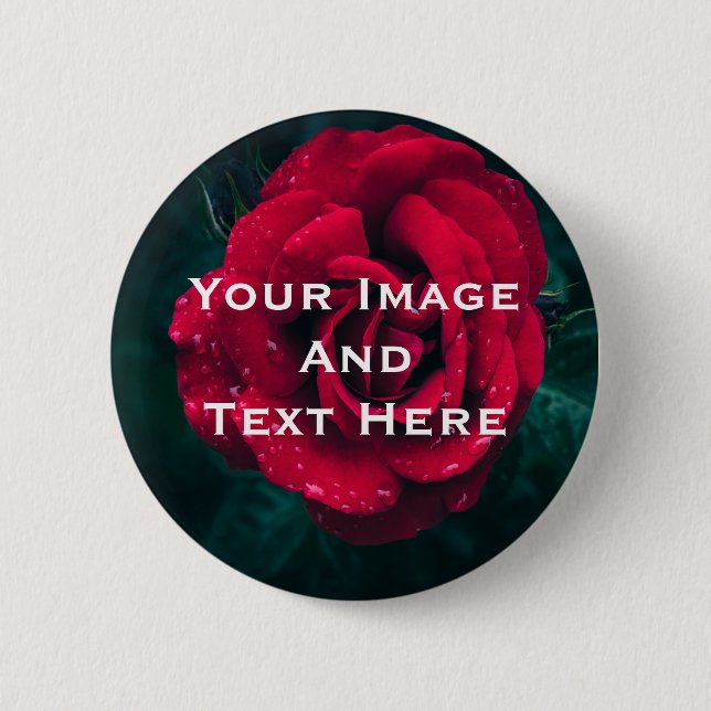 Your custom Picture and Text Personalized Button (Front)