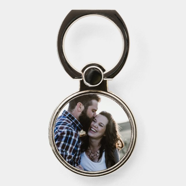 Your custom picture simple couple photo phone ring stand (Front)