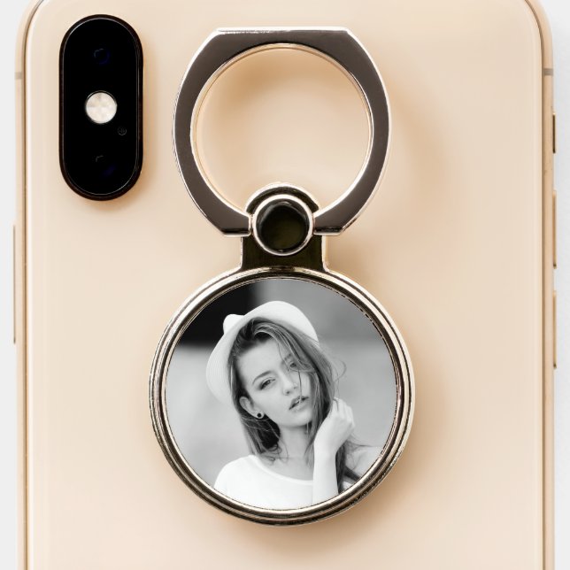 Your custom picture simple family photo phone ring stand (Close Up)