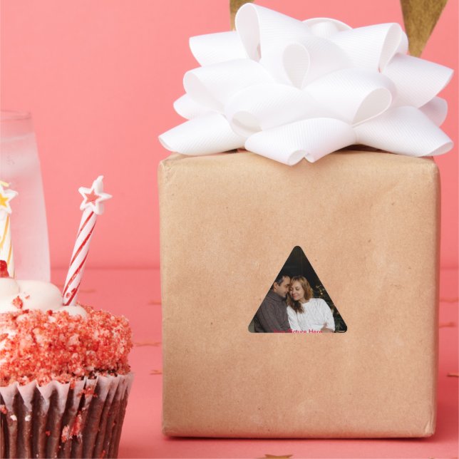 Your custom Picture Triangle Sticker (Party)