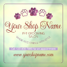 Your Custom Shop Name Pet Salon Business Front