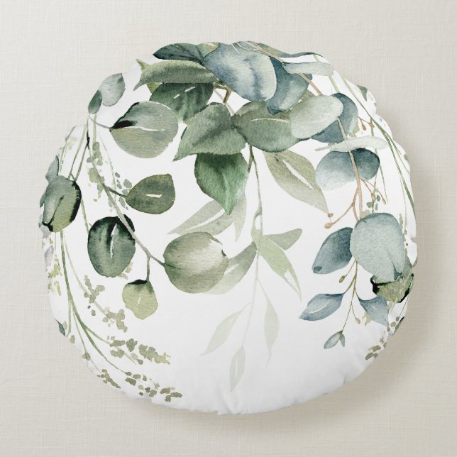 Your Custom Sturdy Spun Polyester Round Pouf Round Pillow (Front)