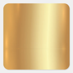 Your Custom Template Glamorous Faux Gold Blank Square Sticker