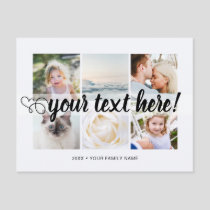 Your custom text 6 photos collage universal postcard