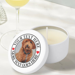 Your Custom Text and Photo Love Heart Mini Candle Favors