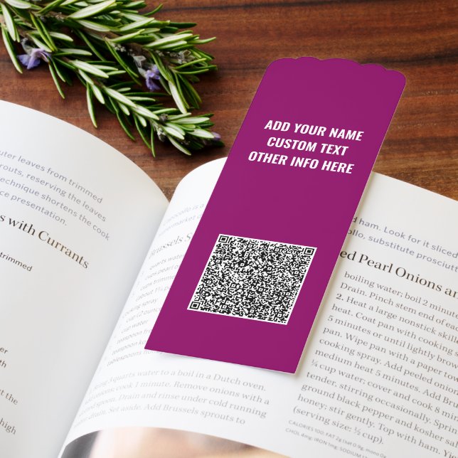 Your Custom Text and QR Code Bookmarks Template (Book)