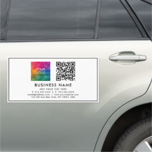 Your Custom Text Business Logo QR Code Template Car Magnet