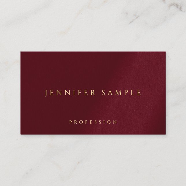 Your Custom Text Elegant Luxury Signature Matte Business Card (Front)