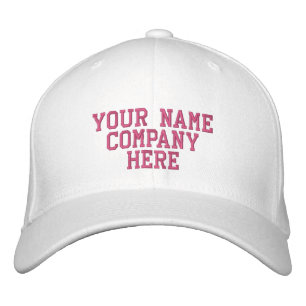 Your Custom Text Embroidered Baseball Cap Template