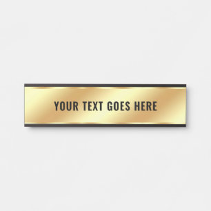 Your Custom Text Gold Template Room Name Elegant  Door Sign
