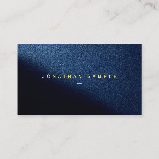 Your Custom Text Here Signature Matte Paper Blue Business Card (Front)