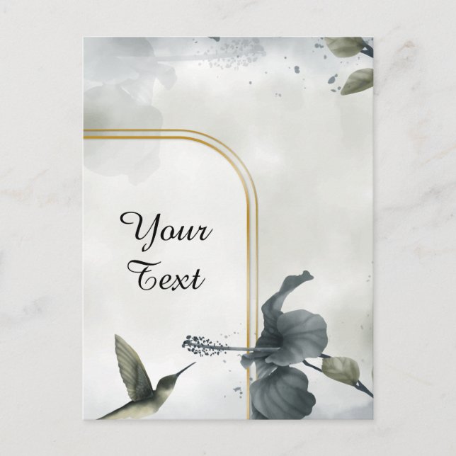 Your Custom Text - Hummingbird Personalized Postcard (Front)