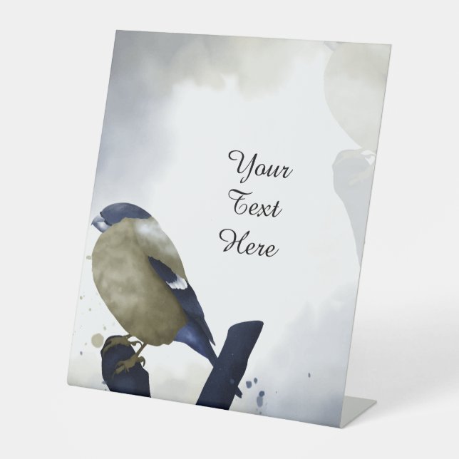 Your Custom Text - Little Bird Personalized Pedestal Sign (Front)