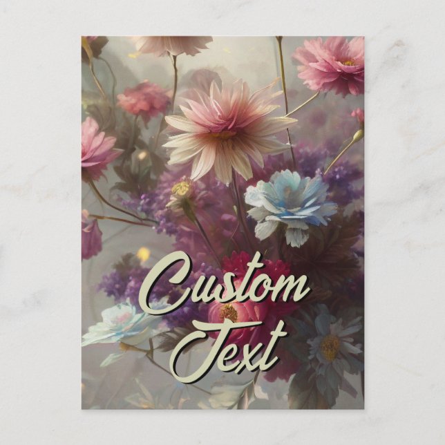 Your Custom Text Mixed Flowers 19 Template (Front)