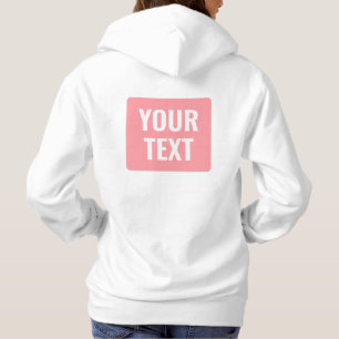 Your Custom Text Name Womens Front And Back Print Hoodie