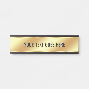 Your Custom Text Room Name Template Gold Luxe Door Sign