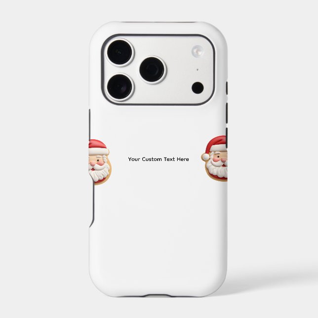 Your Custom Text Santa Cookie Christmas Case-Mate iPhone Case (Back)