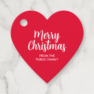 Your Custom Text Script Template Merry Christmas Favor Tags