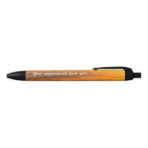 Your custom text sunrise above foggy landscape pen