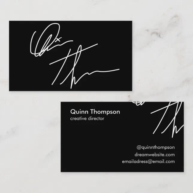 Your Custom Trendy Signature Business Card | Zazzle