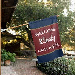 Your Custom Welcome Lake House Flag